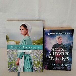 Amish Romance Hardback / Amish Midwife Witness Paperback Book Set